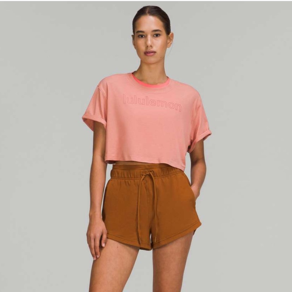 Lululemon Inner Glow 3” Short in Copper Brown